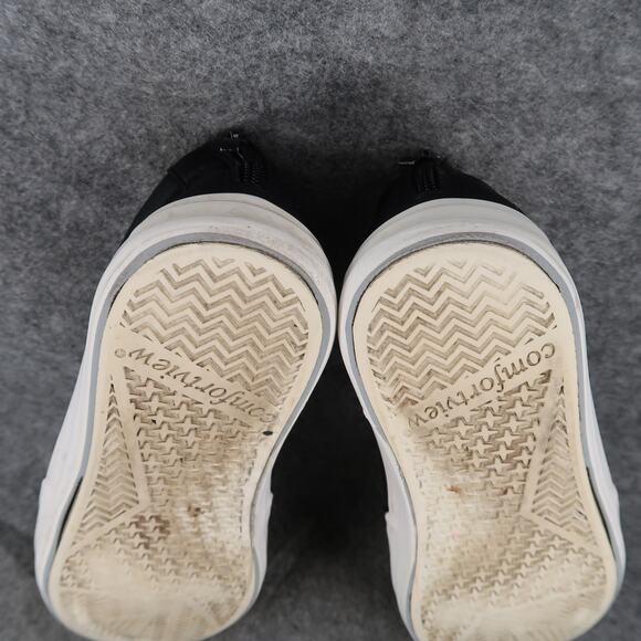 Comfortview Shoes Womens 11 Fashion Sneakers Casual Trainer Black Heel Zip Flat - Picture 10 of 10
